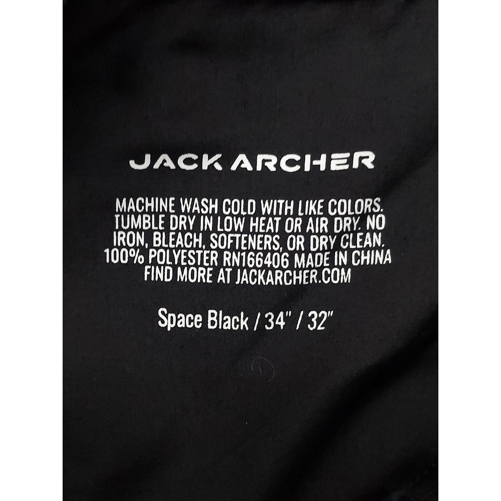 Lot of 2 JACK ARCHER Pants Mens 34x32 Space Black Performance Jetsetter Golf - Picture 15 of 16